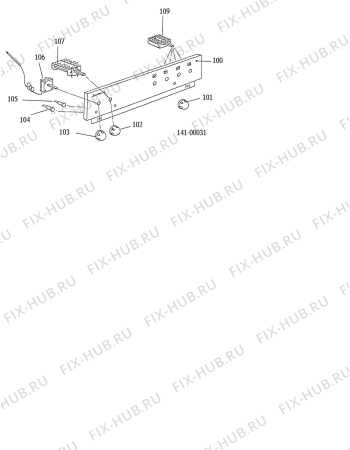 Взрыв-схема плиты (духовки) Electrolux CF6520WS - Схема узла Command panel 037